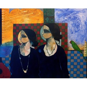 Abrar Ahmed, 30 x 36 Inch, Oil on Canvas, Figurative Painting, AC-AA-582